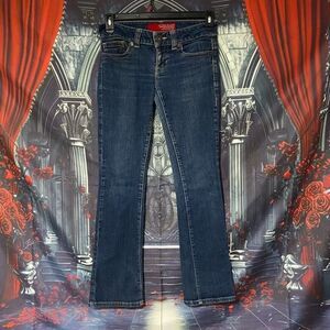 Guess Daredevil Bootcut Jeans Women's 27 Blue Denim Retro Grunge Preppy Stretch